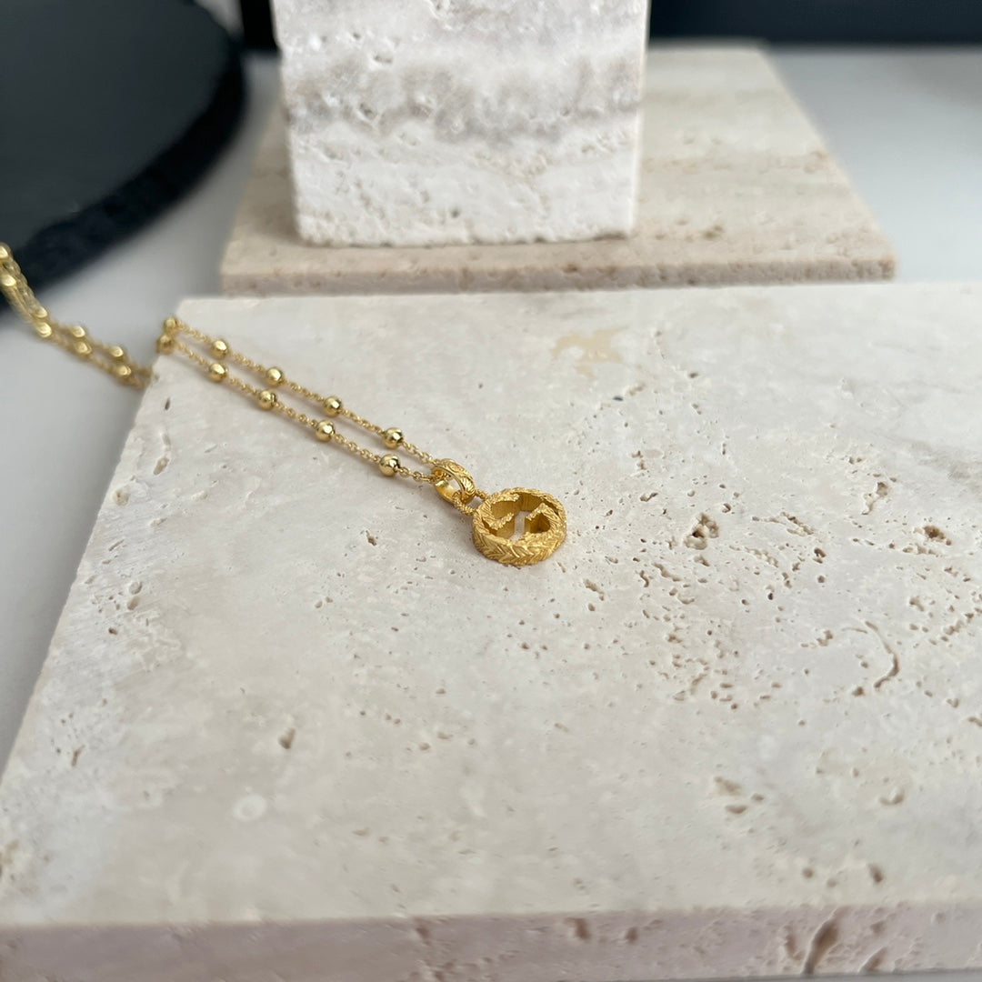 Gucci Double Interlocking Gucci 18K Gold Necklace