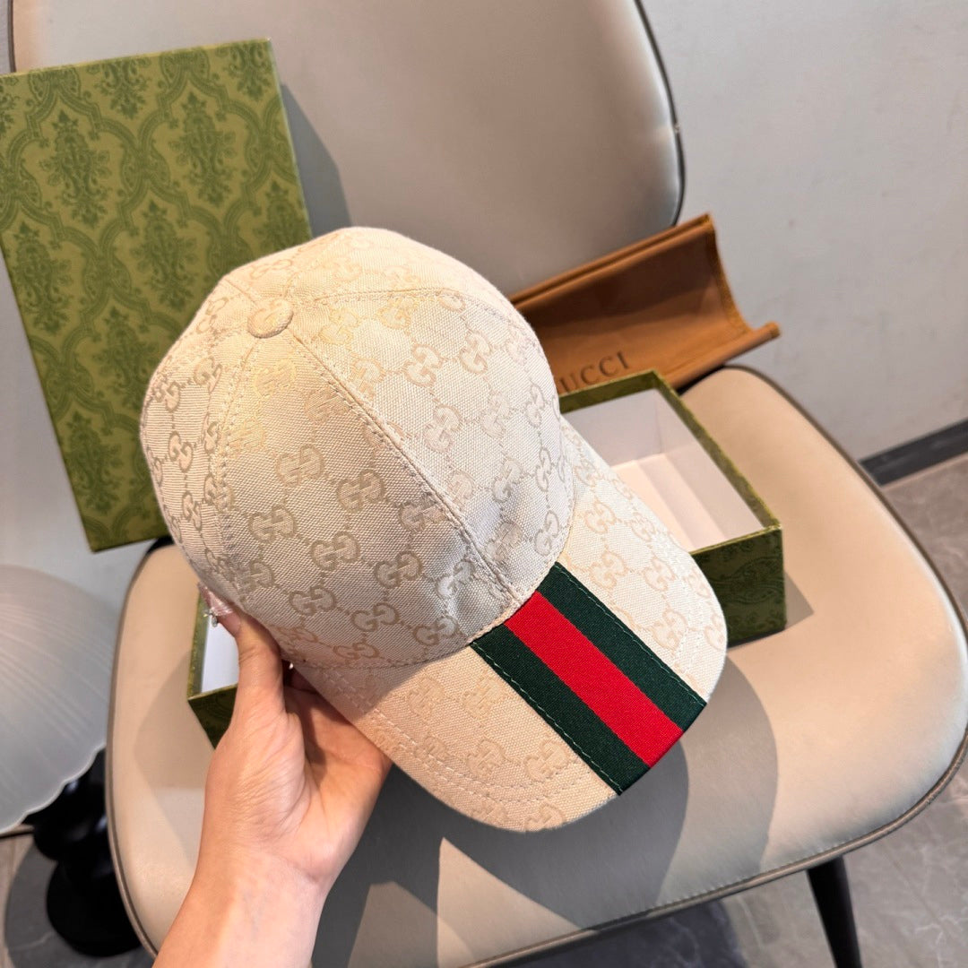 Elegant Monogram Cap in Soft Cream