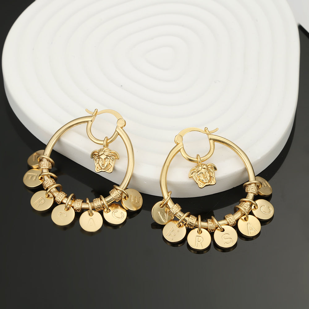Vers Circle 18K Gold Earrings