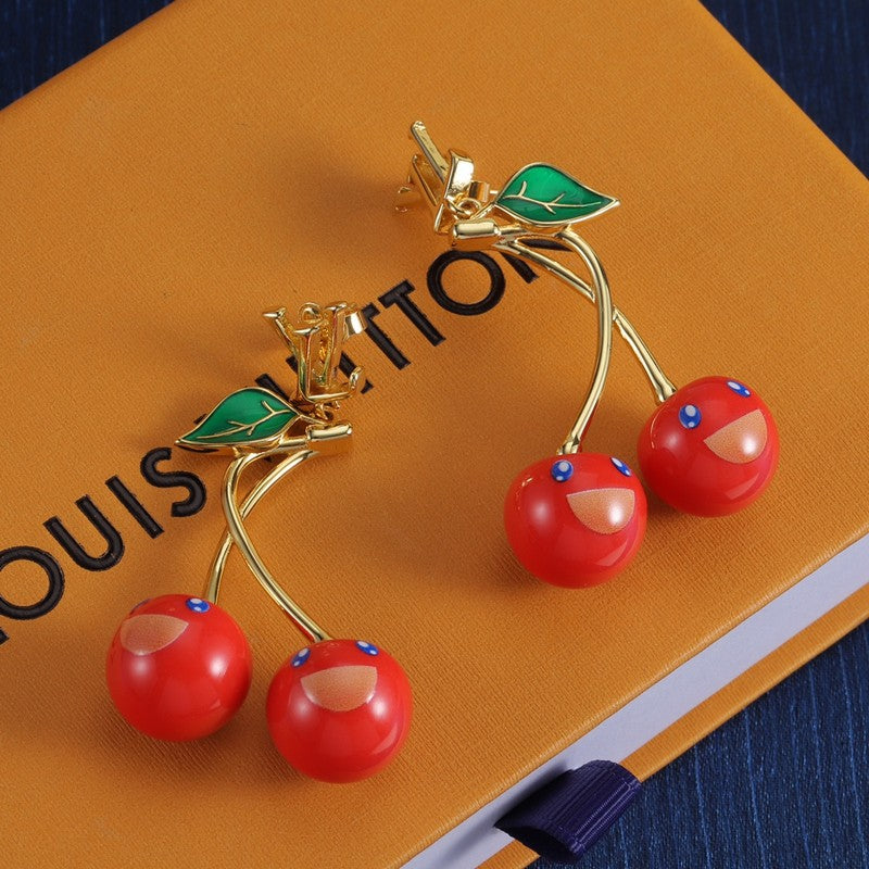 Louis Vuitton Fruit 18K Gold Earrings