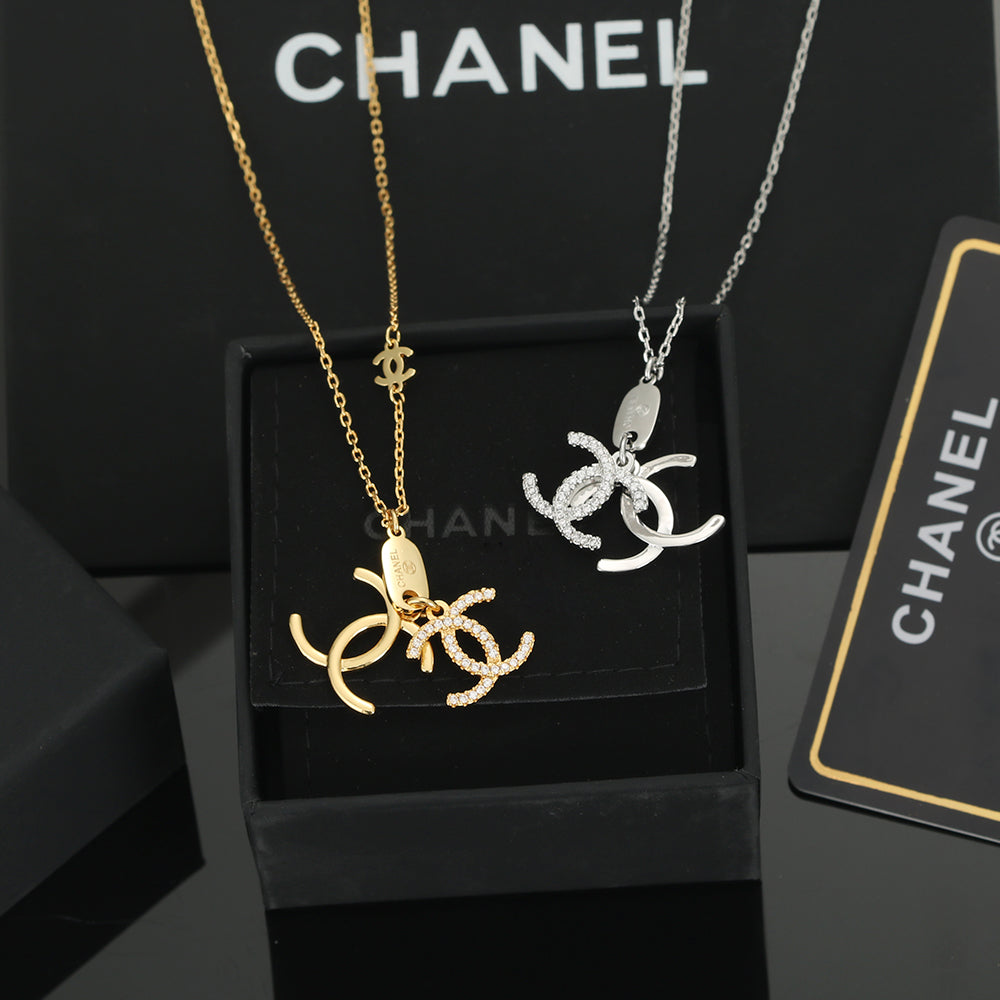 Chanel Diamond Long 18K Gold Necklace