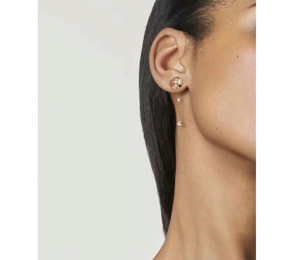 Chanel Camellia 18K Gold Earrings