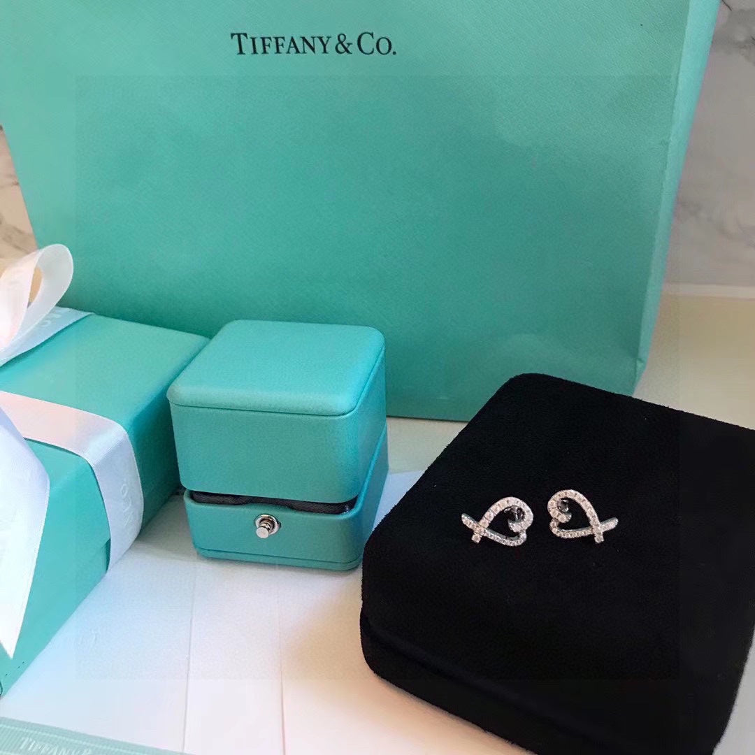Tiffany Diamond 18K Gold Earrings