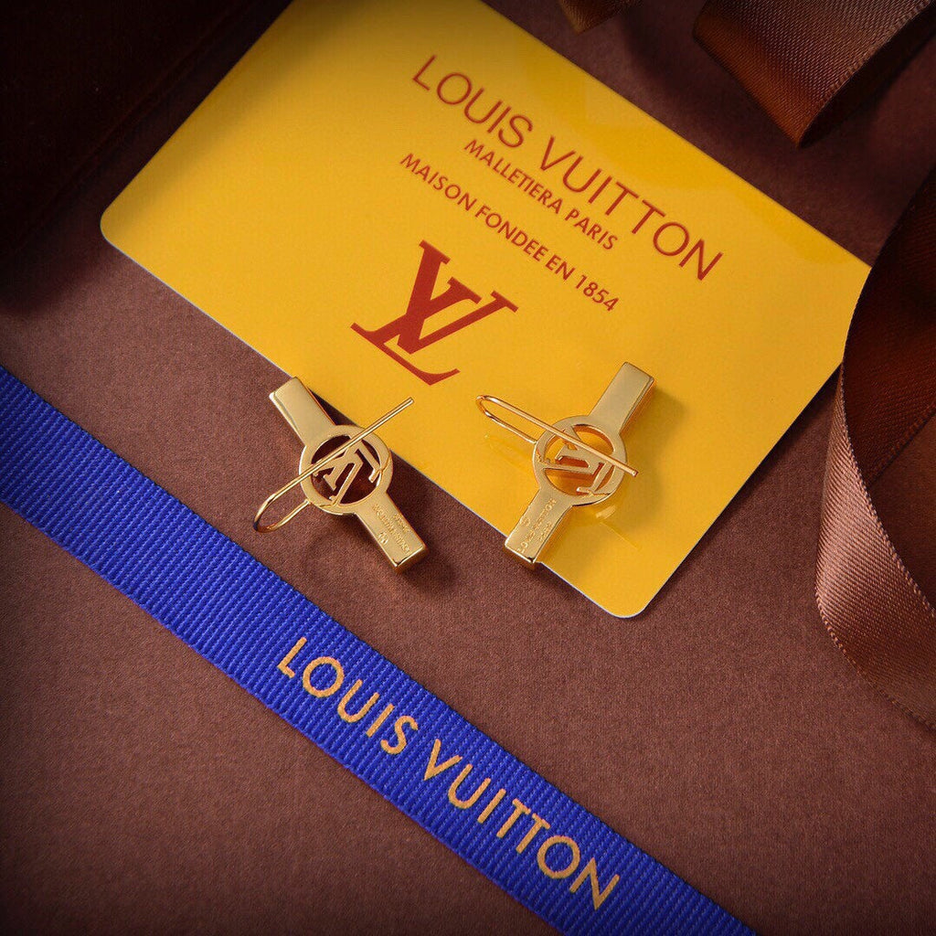 Louis Vuitton Crystals 18K Gold Earrings