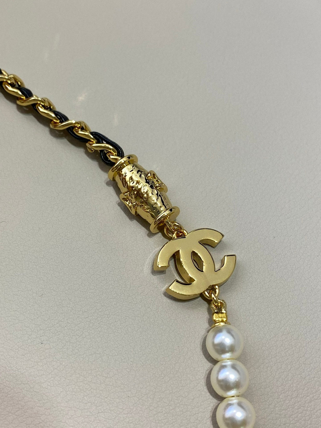 Chanel Pearl Chain 18K Gold Necklace