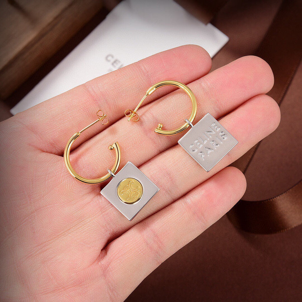 Celine Hoops 18K Gold Earrings