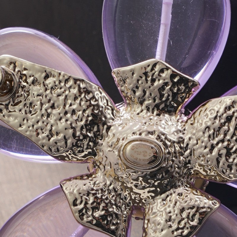 Chanel Pink & Purple 18K Gold Brooch