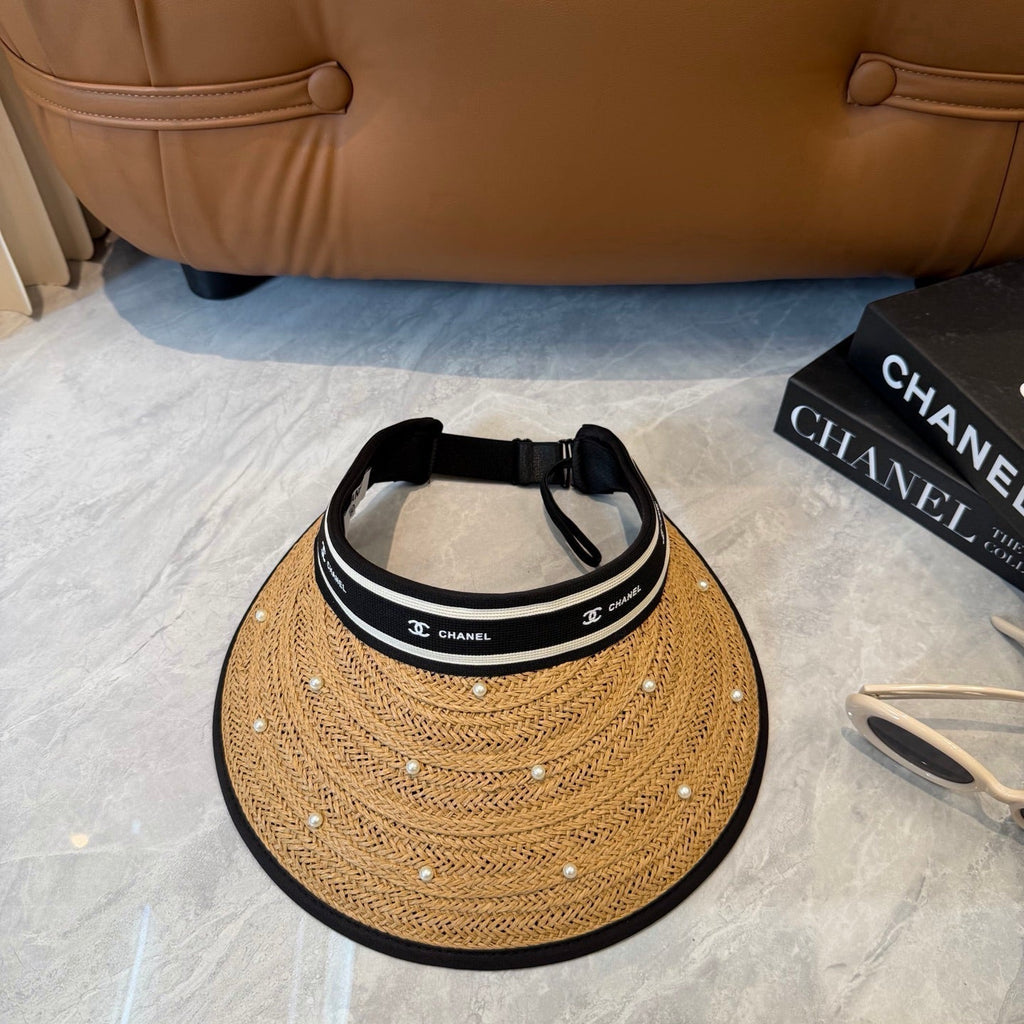 Pearl Accent Woven Sun Visor
